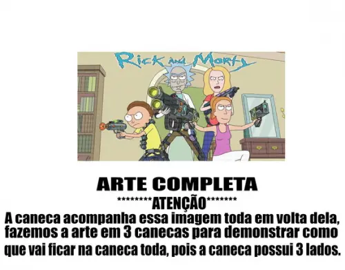Caneca Polímero Rick And Morty Personalizada