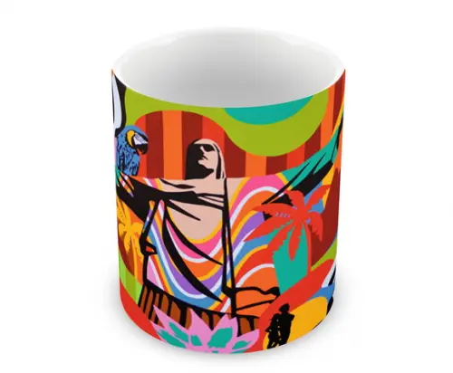 Caneca Polímero Rio de Janeiro Colorido Personalizada