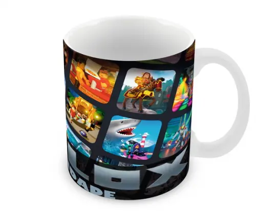 Caneca Polímero Roblox com Nome e Idade Personalizada