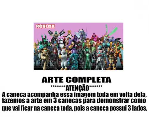 Caneca Polímero Roblox Personalizada