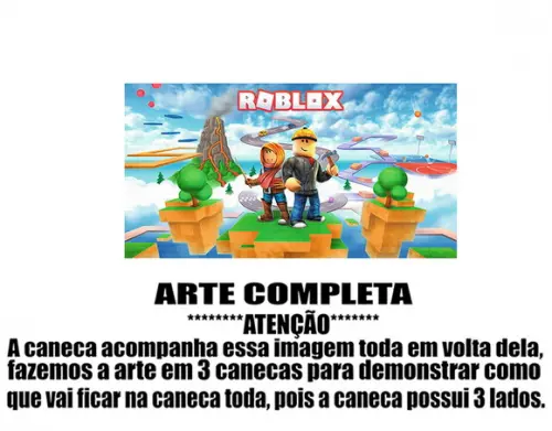 Caneca Polímero Roblox Personalizada