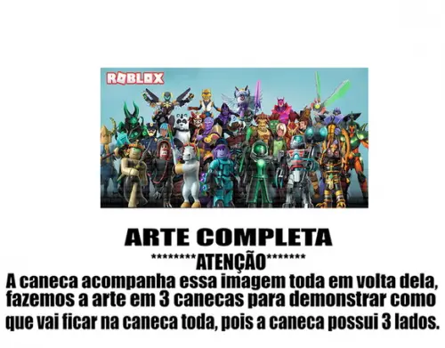 Caneca Polímero Roblox Personalizada