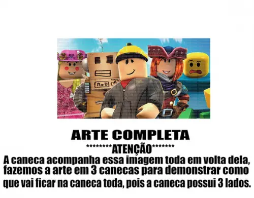 Caneca Polímero Roblox Personalizada
