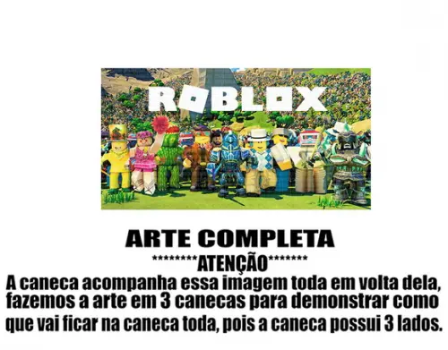 Caneca Polímero Roblox Personalizada