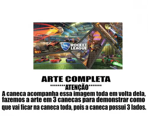 Caneca Polímero Rocket League Personalizada