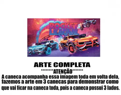 Caneca Polímero Rocket League Personalizada