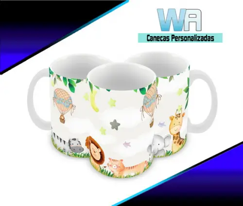 Caneca Polímero Safari Personalizada