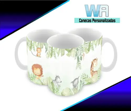 Caneca Polímero Safari Personalizada