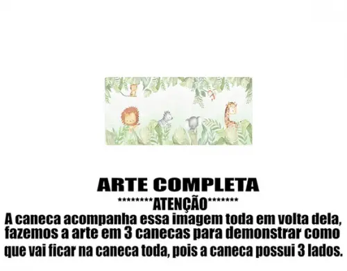 Caneca Polímero Safari Personalizada