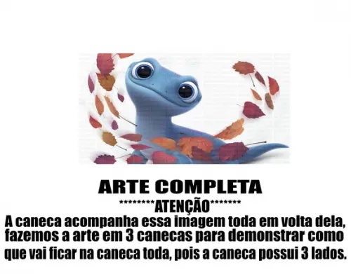 Caneca Polímero Salamandra Bruni Frozen Personalizada