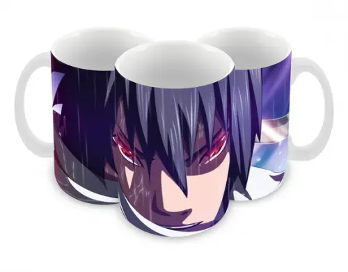 Caneca Polímero Sasuke Personalizada