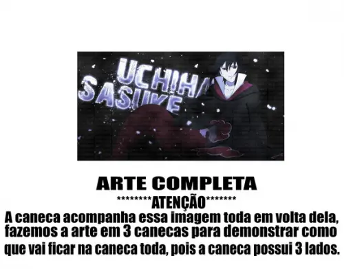 Caneca Polímero Sasuke Personalizada