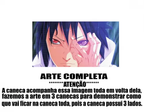Caneca Polímero Sasuke Personalizada
