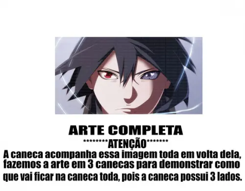 Caneca Polímero Sasuke Personalizada