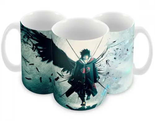 Caneca Polímero Sasuke Personalizada