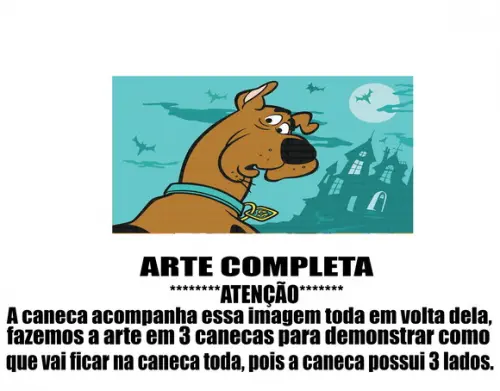 Caneca Polímero Scooby-doo Personalizada