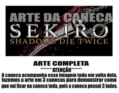 Caneca Polímero Sekiro Shadows Die Twice Personalizada