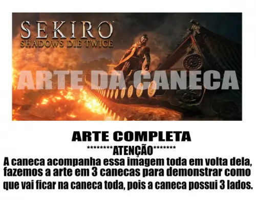 Caneca Polímero Sekiro Shadows Die Twice Personalizada