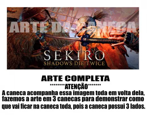 Caneca Polímero Sekiro Shadows Die Twice Personalizada