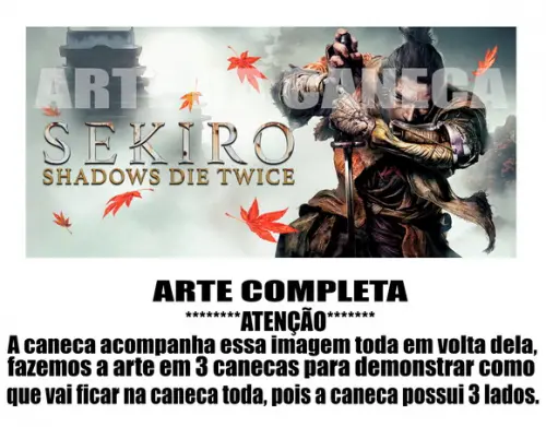 Caneca Polímero Sekiro Shadows Die Twice Personalizada