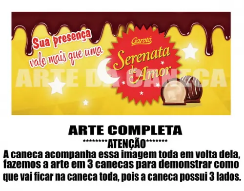 Caneca Polímero Serenata do Amor Personalizada