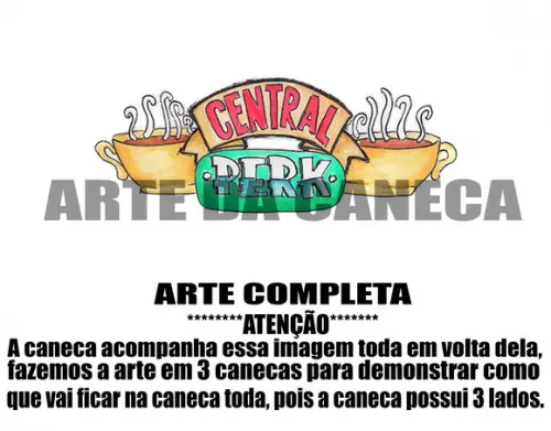 Caneca Polímero Seriado Friends Central Perk Personalizada