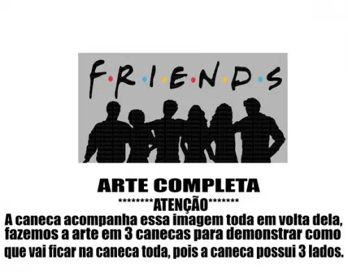 Caneca Polímero Seriado Friends Personalizada