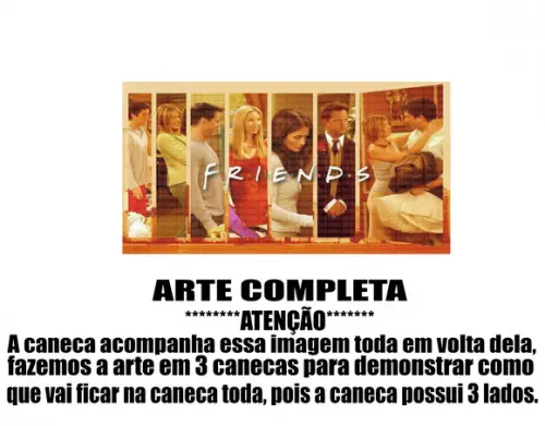 Caneca Polímero Seriado Friends Personalizada