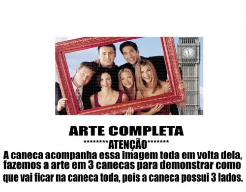 Caneca Polímero Seriado Friends Personalizada