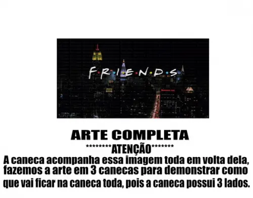 Caneca Polímero Seriado Friends Personalizada