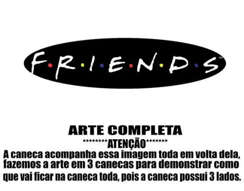 Caneca Polímero Seriado Friends Personalizada