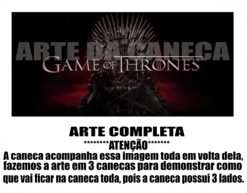 Caneca Polímero Seriado Game Of Thrones Personalizada