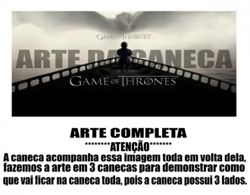 Caneca Polímero Seriado Game Of Thrones Personalizada