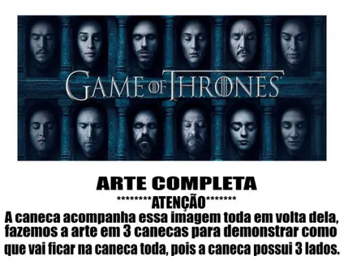 Caneca Polímero Seriado Game Of Thrones Personalizada