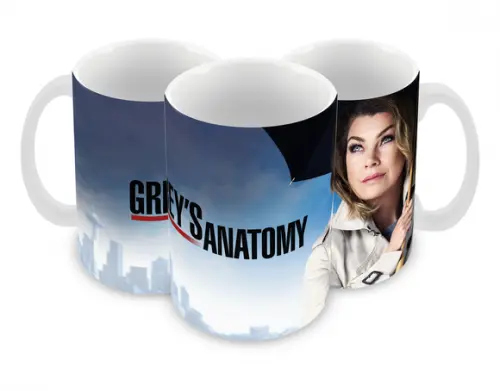 Caneca Polímero Seriado Greys Anatomy Personalizada