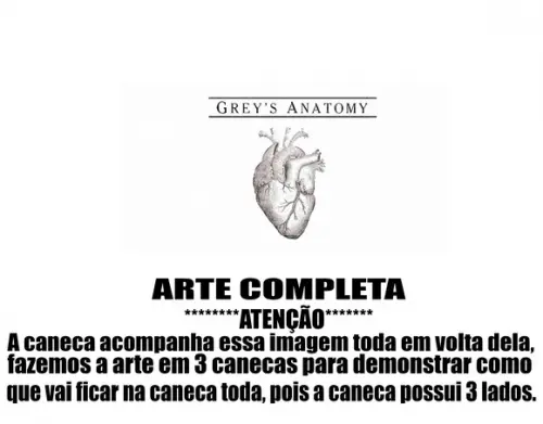 Caneca Polímero Seriado Greys Anatomy Personalizada