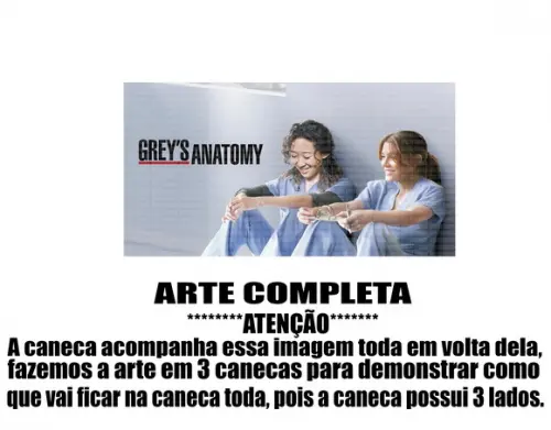 Caneca Polímero Seriado Greys Anatomy Personalizada