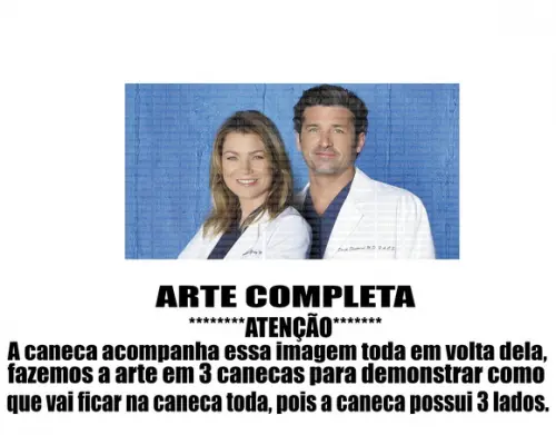 Caneca Polímero Seriado Greys Anatomy Personalizada