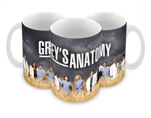Caneca Polímero Seriado Greys Anatomy Personalizada