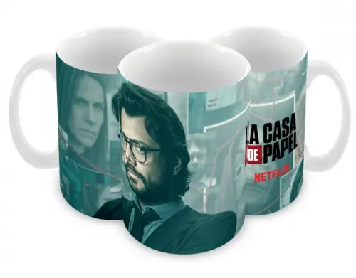 Caneca Polímero Seriado La Casa de Papel Personalizada
