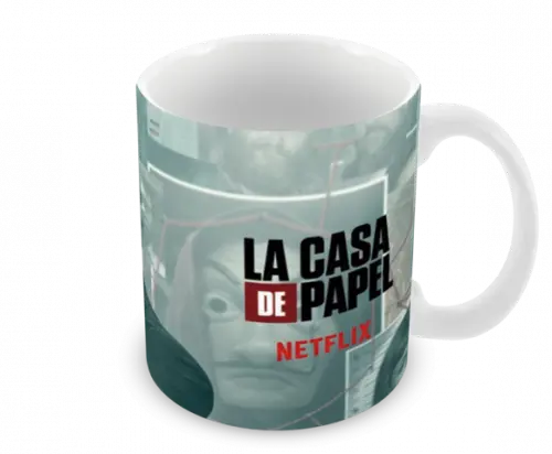 Caneca Polímero Seriado La Casa de Papel Personalizada