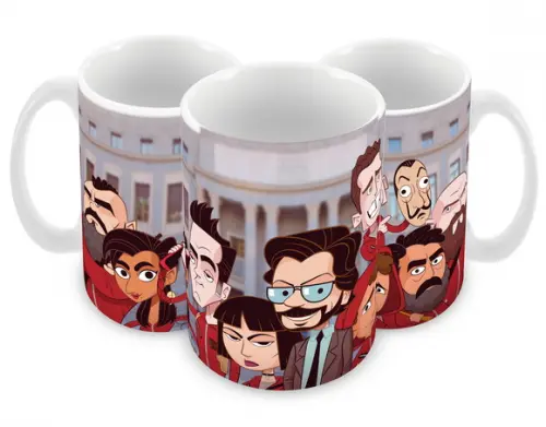 Caneca Polímero Seriado La Casa de Papel Personalizada