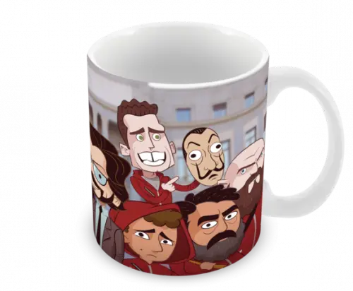 Caneca Polímero Seriado La Casa de Papel Personalizada