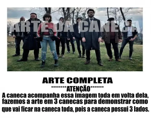 Caneca Polímero Seriado La Casa de Papel Personalizada