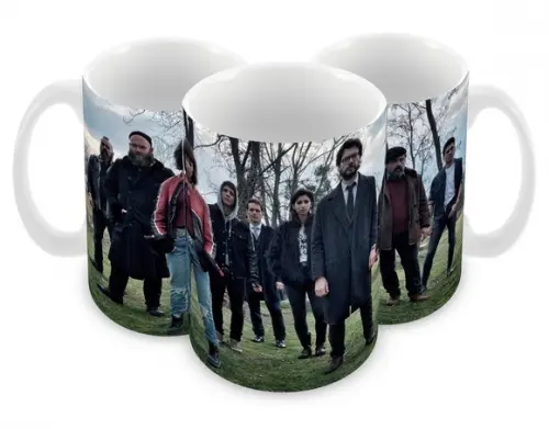 Caneca Polímero Seriado La Casa de Papel Personalizada