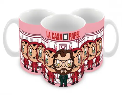 Caneca Polímero Seriado La Casa de Papel Personalizada