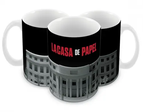 Caneca Polímero Seriado La Casa de Papel Personalizada