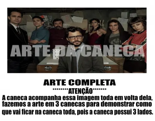 Caneca Polímero Seriado La Casa de Papel Personalizada
