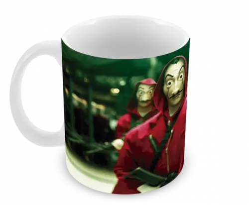 Caneca Polímero Seriado La Casa de Papel Personalizada