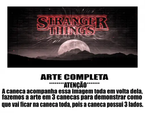 Caneca Polímero Seriado Stranger Things Personalizada